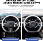Frani Nappa Leather Steering Wheel Cover,Universal Fit 15 Inch-Premium Non-Slip Breathable Comfort Grip for Cars Trucks SUVs,Anti-Slip Durable Interior Upgrade White