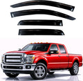 KPY Rain Guards Fit for 1999-2016 Ford F250 F350 F450 F550 Super Duty SuperCrew, Out-Channel Window Visors Vent Wind Deflector 4PC, Truck Accessories for 99-16 F250 F350 F450 F550 Super Duty SuperCrew