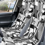 Car Seat Towel Covers with Storage Bag, 63 x 32 Inch Universal Non Slip Waterproof Sweat Protector for Car Truck, Gym Swimming Running, Machine Washable(2 Pack,Black White Abstract)