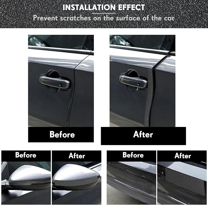 Car Door Edge Guards Door Sill Protector Automotive Entry Guard Anti Collision Scuff Sill Trim Protection Strips for Most Cars Vehicles Accessories(2.8 Inch Wide, 16.4 Feet,Clear)