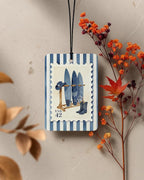 Navy Blue Beach Car Air Freshener 4 Pcs Coconut Scented, Starfish Octopus Palm Tree Car Accessories Mirror Decor for Women, Coastal Cowgirl Hanging Air Freshener for Cars Closet Drawer Books
