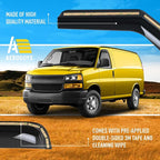 Extra Durable Window Deflectors in-Channel Visors Rain Guards Fit for Chevrolet (Chevy) Express Van 1996-2026, Sun Visors, Wind Vent for Shades, Exterior Car Accessories - 2pcs. AG0420