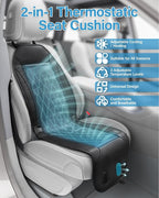 GPUTEK Liquid Cooling Car Seat Cover, 12V-24V Active Cooling Seat Cushion with 3 Cooling Modes, Quiet Seat Cooler, for Car SUV Truck