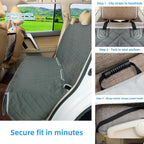 Dog Seat Cover for Back Seat More Durable Waterproof Backseat Protector, High Heat Resistant and Nonslip Back Seat Cover for Dogs Kids, Universal Size Fits Cars Trucks SUVs (Grey)