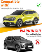 6-pcs Low-Profile Window Rain Guard for Kia Sportage 2023-2026 Rain Guards Side Window Visors Extra-Thick Vent Visor Window Deflectors Tape-on Vent Shades Car Accessories