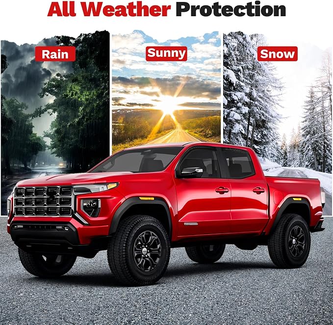 Window Visors Rain Guards for 2023-2025 2026 Chevrolet/Chevy Colorado/GMC Canyon Crew Cab Accessories, Outside-Mount Tape-On Side Window Wind Deflectors Vent Visors Shades Rainproof 4PCS