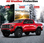 Window Visors Rain Guards for 2023-2025 2026 Chevrolet/Chevy Colorado/GMC Canyon Crew Cab Accessories, Outside-Mount Tape-On Side Window Wind Deflectors Vent Visors Shades Rainproof 4PCS