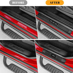4PCS Car Door Edge Guards Door Sill Protector for Chevy Colorado & GMC Canyon 2015-2022 Accessories ABS Plastic Material Matte Black Car Door Threshold Protection