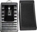50011 Heavy-Duty Rubber Wheel Chocks with Eyebolt, Anti-Slip Design for Trailers, RVs, and Trucks (6.5" x 3.75" x 4") - 2 Pack