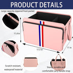 Trunk Organizer for Car, Waterproof Collapsible 3 Compartments Car Organizer, Foldable Storage for Car Accessories, Tools, Sundries for Women Men, Tote Bag (Pink, Standard)