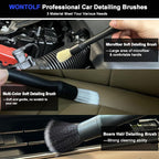 12Pcs Car Wash Kit, 62'' Car Wash Brush with Long Handle Microfiber Carwash Brush Mop Mitt Kit Car Car Washing Supplies Cleaning Kit for Cars RV SUV Truck Boat