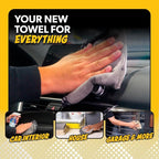 AllSwipe Multi-Purpose Microfiber Towels for Cars Microfiber Cleaning Cloth Gray Drying Towels Car Detailing for Wash Interior and Glass, 14 x 12 Inch - 9 Pack