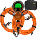 4 Tire Inflation Deflation System W/300PSI Digital Pressure Gauge | Fits up to 200" Wheelbase, Plastic Carry Box & Heavy Duty Hoses, Fits Truck, Car, Trailer, Motorcycle Offroad Vehicles,Orange