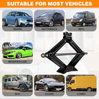 Car Jack Kit,Scissor Jack,Heavy Lifting Jack for Car 2 Ton (4409 lbs) Wide Range of Applications Scissor Jack,for Truck SUV