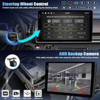 【4+64G】Android 15 Car Stereo for Honda Civic 2001-2005 with Wireless Carplay Android Auto, 9" 1280 * 720P IPS Touchscreen Bluetooth-5.0 Car Radio Support GPS WiFi FM/RDS 32-EQ DSP AHD Rear Camera SWC