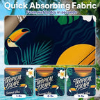 2 Pack Car Seat Towel Covers, Sweat-Proof Microfiber Seat Protectors for Gym, Running, Beach & Workout, Breathable Quick-Dry, Machine Washable, Tropical Toucan Print, Universal Fit