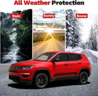 Compass Window Visors - Rain Guards for 2017-2025 2026 Jeep Compass Accessories, Outside-Mount Tape-On Side Window Wind Deflectors Vent Visors Shades Rainproof 4PCS