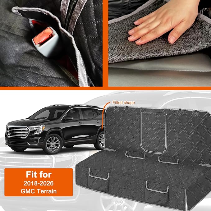 Dog Car Seat Cover Fit for 2018-2026 Hyundai Kona | Waterproof Pet Bench Seat Cover for Back Seat, 600D Heavy Duty Scratch Proof Nonslip Truck Seat Covers for Dogs