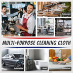 Microfiber Cleaning Cloth, Shop Towels Bulk, 24 Pack Grey Microfiber Towels for Cars, All-Purpose Absorbent Cleaning Rags, Dust Cloth for Automotive, Mechanic, Garage, Bar, 12 x 11 inch