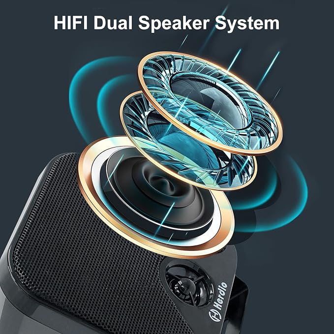 4 Inches Heavy Duty Waterproof Boat Marine Bluetooth Speakers Surface Mounted for Camper Skid Steer ATV UTV RZR Golf Cart Tractor
