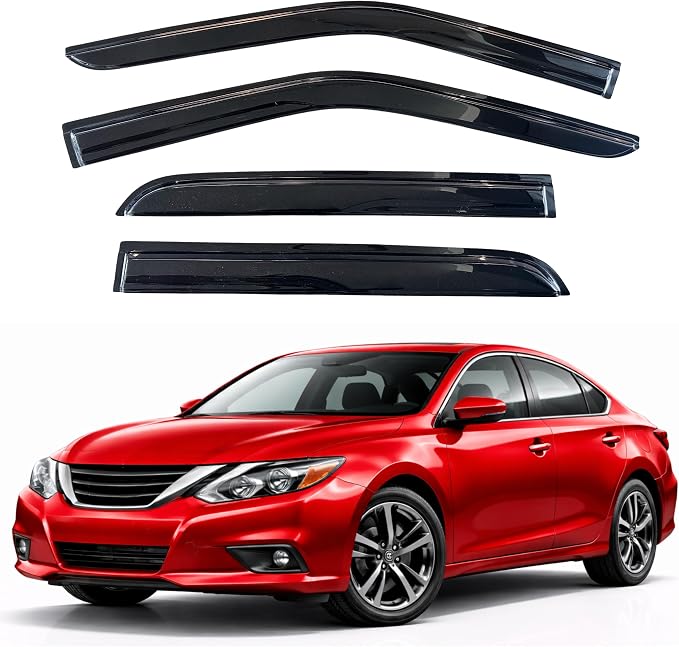 KPY Rain Guards Fit for 2013-2018 Nissan Altima, Out-Channel Window Visors Vent Wind Deflectors 4PC, Car Accessories for 13-18 Altima