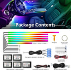 Dreamcolor Acrylic Interior Car Lights, 14 in 1 RGB LED Strip Lights with APP Control and 213 Color Modes, Decorative Car Ambient Lighting Kits
