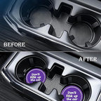 2PCS Bling Crystal Rhinestone Cup Holder Coaster – 2.75 Inch Anti-Slip Auto Insert Cup Coaster – Sparkling Interior Decor Accessories for Cars & Vehicles (Purple & White)