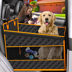 EPN Dog Car Seat for Large Medium Dogs, Back Seat Extender with Waterproof Oxford Fabric, Non-Slip Bottom, Reinforced Support & Storage Pockets, Pet Seat Cover for Cars, Trucks and SUVs (Black)