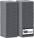 AIDEA Microfiber Cleaning Cloth Grey-100PK, Soft Absorbent Rags, Microfiber Towels for Cars, Kitchen Towels, Dusting Cloth for Home, Window, Cleaning Supplies, 12"×12"