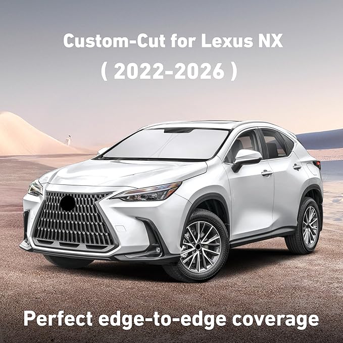 Windshield Sunshade Compatible for Lexus NX 2022-2024 2025 2026, Sun Visor for Front Windshield & Window Sun Shade Cover, UV Heat Blocker & Protector, Car Accessories