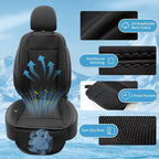 Cooling Car Seat Pad with Fan, 12V-24V Ventilated Car Seat Cushion, Breathable 3D Mesh Seat Cooler, 3-Speed Airflow Adjustment, Universal Fit for Cars, Trucks, SUVs - Ideal for Summer Driving