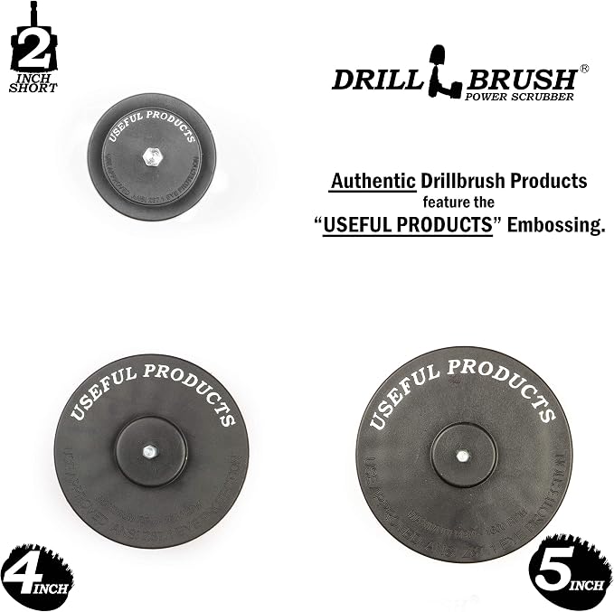 Ultra Stiff Drill Powered Cleaning Brush Set - Heavy Duty Industrial Stripping - Cordless Drill Power Scrubber Grill Brush for Household Cleaning Supplies - Rust Remover - No Wires - BBQ Grill Brush