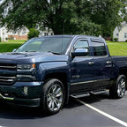 in-Channel Window Rain Guards Vent Deflectors Compatible with 2014-2018 Chevy Silverado/GMC Sierra 1500 Crew Cab, 15-18 Checvy Silverado/GMC Sierra 2500 HD 3500 HD Crew Cab, Truck Accessories 4pcs