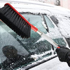 Snow Brush for Car, Ice Scrapers Adjustable Head Ergonomic Grip 2 in 1 Design Lightweight Portable Multifunctional Windshield Scraper, Winter Car Ice Kit for Cars Trucks Red