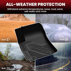 Floor Mats & Backrest Mats & Cargo Mat for Hyundai Kona Gas 2018-2023 /Kona N 2023 2022 (Not Fit EV), All Weather TPE Custom Fit Floor Liners Car Mats & Trunk Mats Accessories, Black