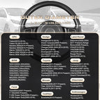 Car Steering Wheel Cover for F-150 Tundra Range Rover 15.5-16 inch, Black Microfiber Leather