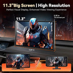11.3" Wireless Carplay Screen for Car with N-etflix/YouTube/TikTok, Upgraded A-pple CarPlay & Android Auto Screen,Portable AI Magic Box with Backup Camera/Navigation/Voice Control,for All Vehicles