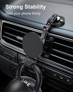Magnetic Car Phone Holder Mount (360° Rotation) Cell Phone Car Holder, Phone Mount for Car Windshield Dashboard Hand Free Mount for iPhone 17 16 15 14 13 Pro Max All Smartphones