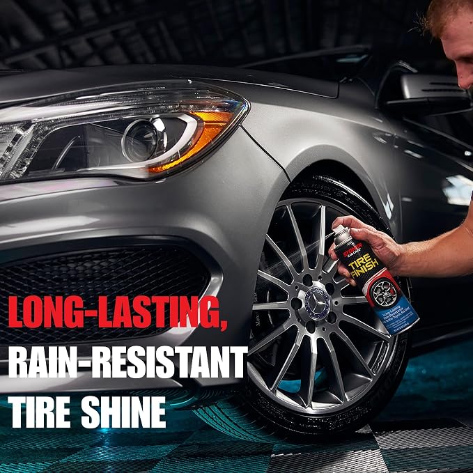 91094 More Shine Tire Finish – Tire Shine Spray Restores Deep Matte Black Finish with Long-Lasting Rain-Resistant Protection, Dry-to-Touch – 12 oz