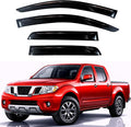 KPY Rain Guards Fit for 2005-2021 Nissan Frontier Crew Cab, Out-Channel Window Visors Vent Wind Deflectors 4PC, Truck Accessories for 2009-2013 Suzuki Equator Crew Cab (Full-Size Cabs)