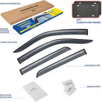 Goodyear Shatterproof Window Deflectors for Ford F250 to F550 Super Duty 2017-2026 Crew Cab, Tape-on Rain Guards, Window Visors, Vent Deflector Visor, Car Accessories, 4 pcs. - GY008899