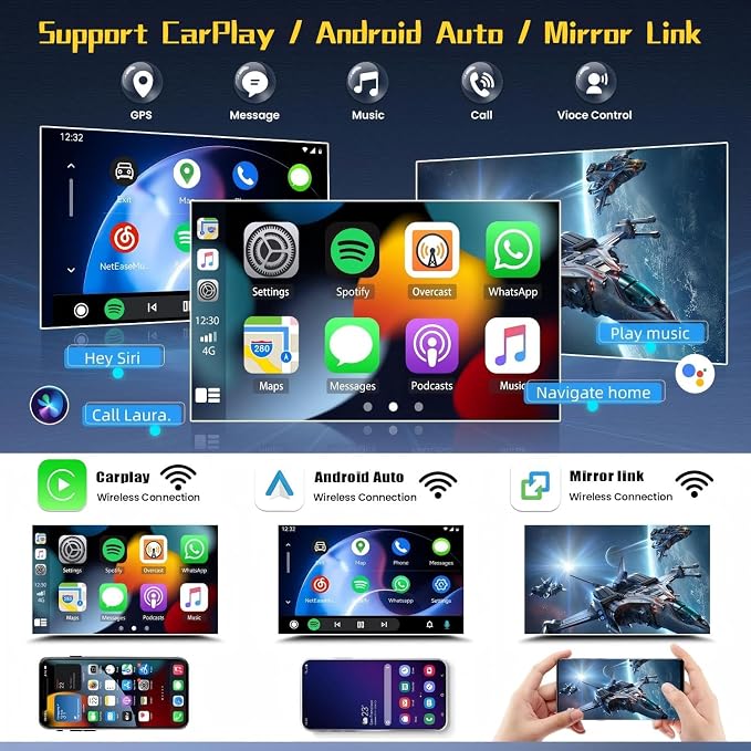 Car Radio for Chevrolet Captiva 2006 2007 2008 2009 2010 2011 with Apple Carplay & Android Auto,7-Inch Button Control Car Stereo with GPS Bluetooth WiFi DSP FM RDS Camera, 2+32GB