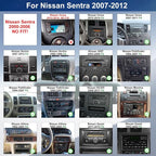 Car Radio for Nissan Sentra 2007-2012, Versa 2007-2014, 350Z 2003-2009, NV200 2009-2017, Pathfinder 1994-2007, 7 Inch Touchscree Head Unit Stereo, Carplay Android Auto GPS FM BT WiFi SWC Backup Camera