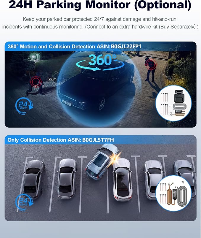 Neideso 5 Channel 360° Dash Cam Front and Rear, 4K + 3*1080P, STARVIS 2 Sensor, AI Driver Fatigue Alert, 5GHz WiFi GPS Car Dash Camera, HDR Night Vision, Free 128GB Card, 24H Parking Mode, N900Ultra