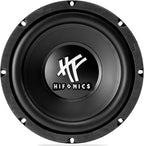 4 Pack HFX8D4 8" Round Subwoofer, 250 Watt Max 125 Watt RMS Single Speaker for Cars and Vehicles, 4 Ohm, Heavy Gauge and Powder Coated, Black