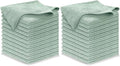 Microfiber Cleaning Cloth - Sea Green - 24Pcs (12.5x12.5 inch) High Performance - 1200 Washes, Ultra Absorbent Car Towel Traps Grime & Liquid for Streak-Free Mirror Shine - car Washing Cloth