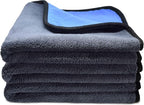 Microfiber Towels for Cars 3 Pieces 500 GSM polishing Cleaning Home, car and Motorbike - 12 x 12 Inches (30x30cm)