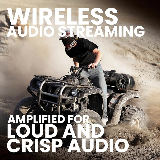 ATV85B ATV Speaker System - 8 Inch Speakers, 1.5 Inch Tweeters, Full Range Audio, Built-in Amplifier, Bluetooth Remote