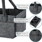 Mr. Pen- Baby Diaper Caddy Organizer, Charcoal Gray | Nursery Storage Bin and Car Organizer for Diapers and Baby Wipes