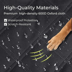 Waterproof Front Seat Dog Cover for Car SUV Truck, with Side Flaps, Black | Odorless Material, for Bucket Seat/Captain Chair, Full Protection